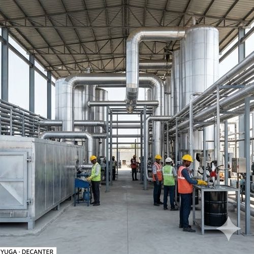 Bitumen decanter plant - interior view