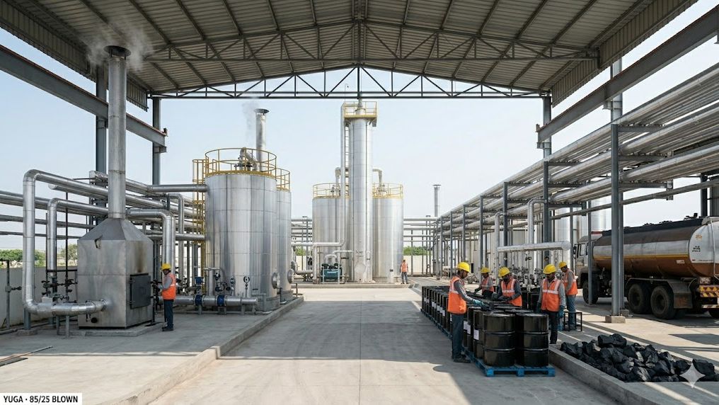 Blown bitumen plant - establishing wide view