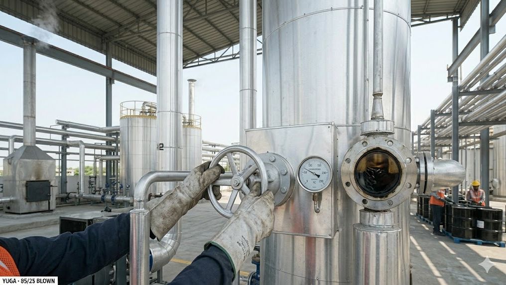 Blown bitumen plant - process detail with engineer