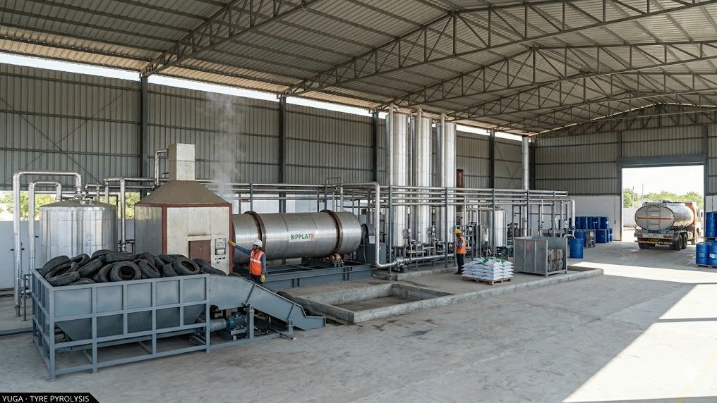 Tyre pyrolysis plant - core machinery
