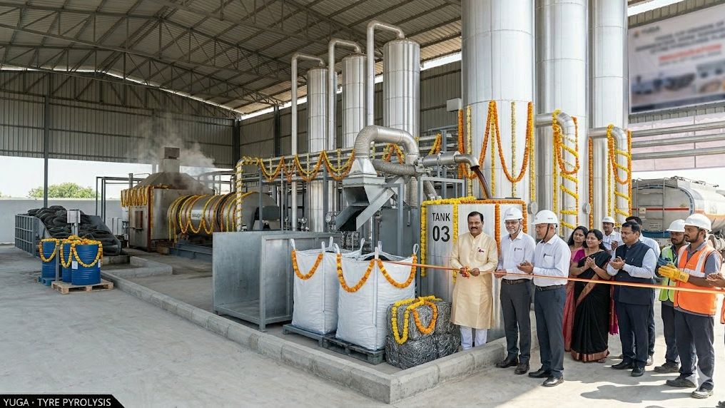 Tyre pyrolysis plant - plant inauguration ceremony