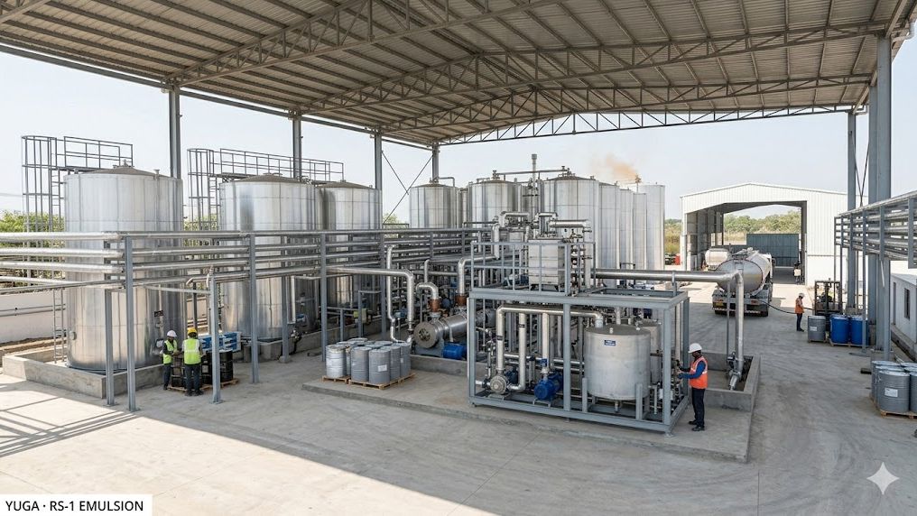 Bitumen emulsion plant - establishing wide view