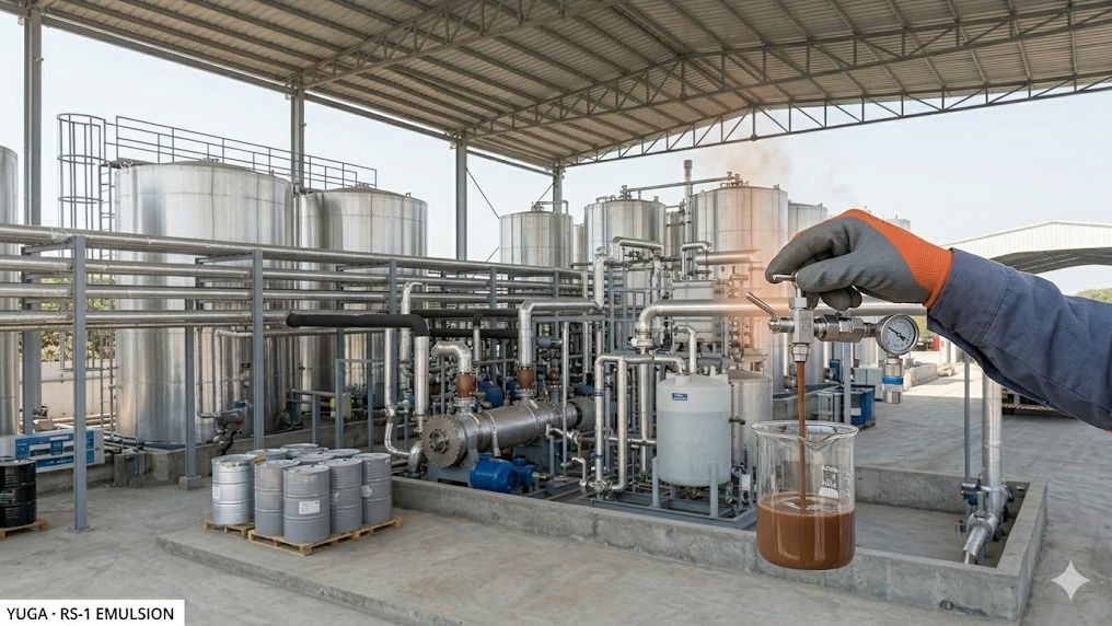 Bitumen emulsion plant - process detail with engineer