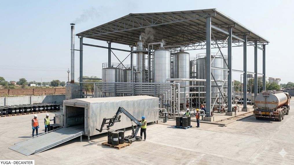 Bitumen decanter plant - establishing wide view