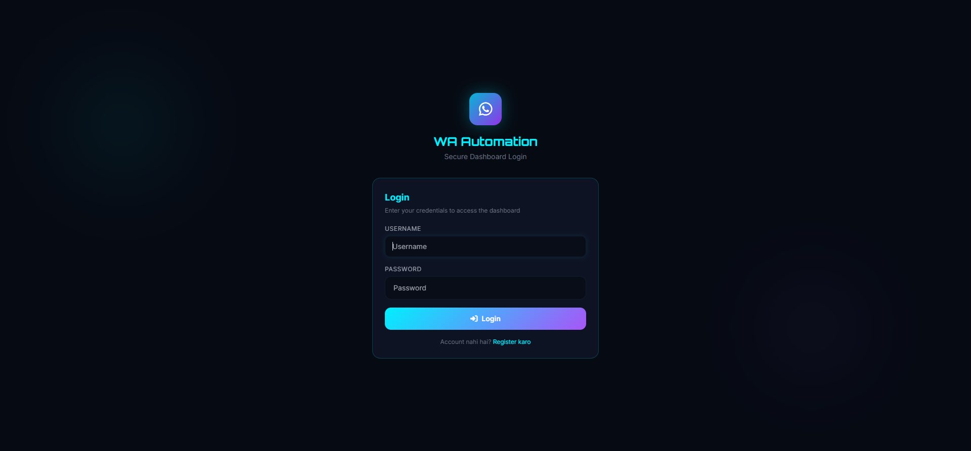 WA Automation dashboard - WhatsApp bulk-messaging tool